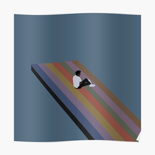 the melodic blue minimal album cover Poster