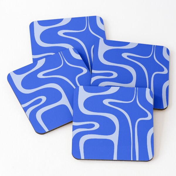Item preview, Copacetic Retro Abstract in Royal Blue and Light Blue designed and sold by kierkegaard.