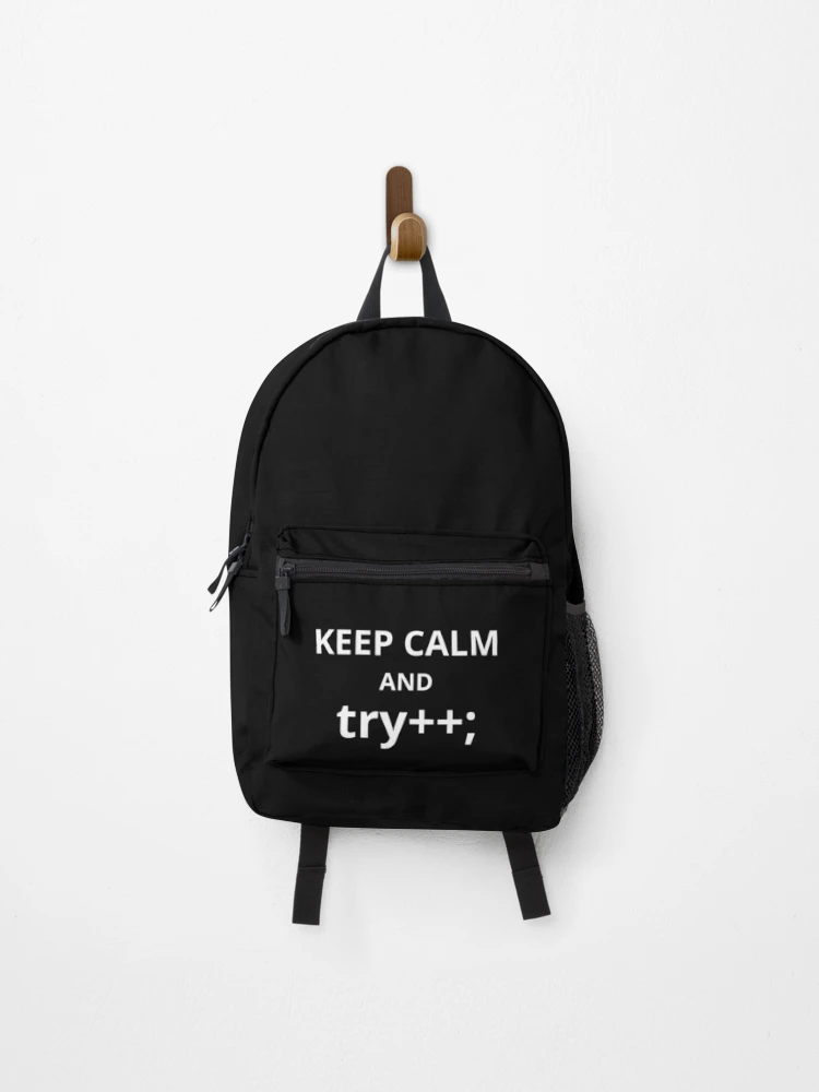 Thumbnail 1 of 3, Backpack, Computer Geek Keep Calm And Keep On Trying designed and sold by ComputerGeeksTs.