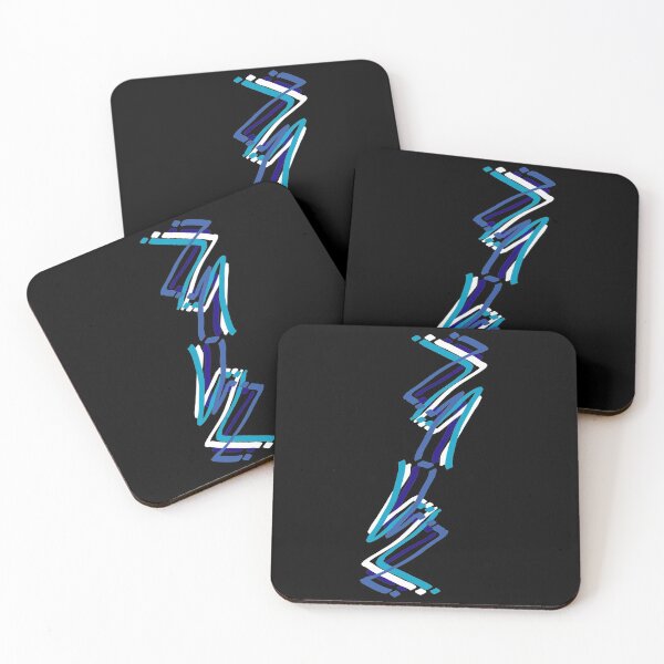 Item preview, Abstract Paint Strokes Blue Zig Zag Pattern designed and sold by that5280lady.