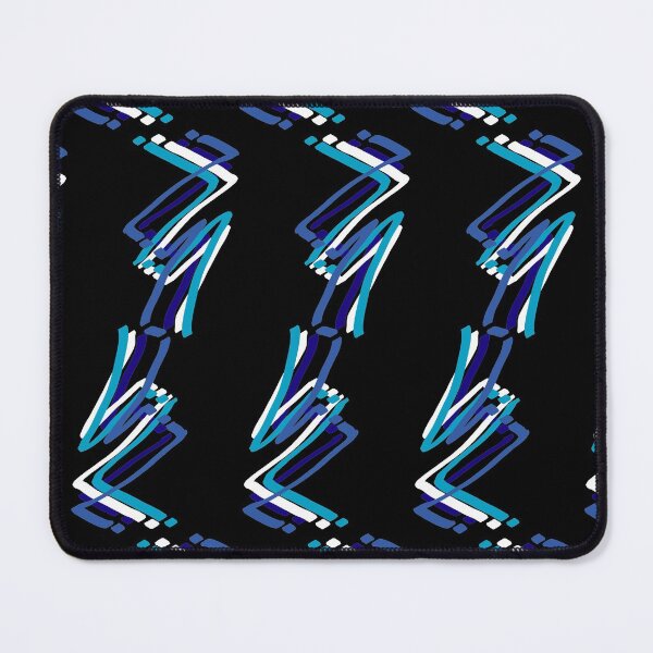 Item preview, Abstract Paint Strokes Blue Zig Zag Pattern designed and sold by that5280lady.