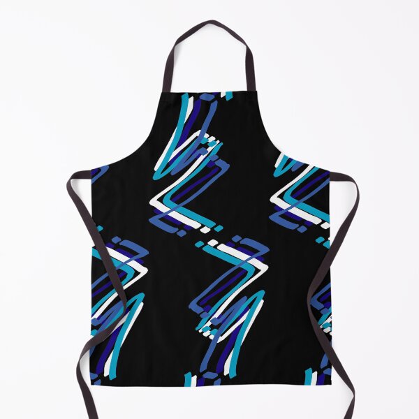 Item preview, Abstract Paint Strokes Blue Zig Zag Pattern designed and sold by that5280lady.