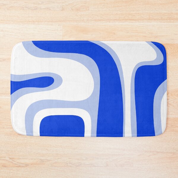 Item preview, Copacetic Retro Abstract in Royal Blue Light Blue White designed and sold by kierkegaard.
