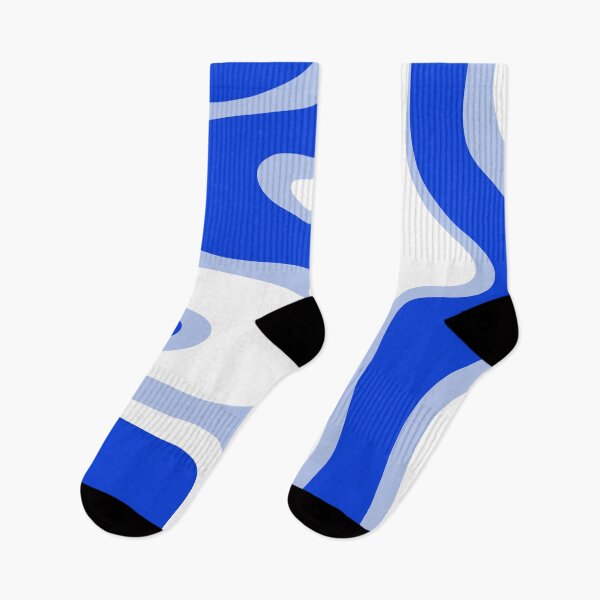 Item preview, Copacetic Retro Abstract in Royal Blue Light Blue White designed and sold by kierkegaard.