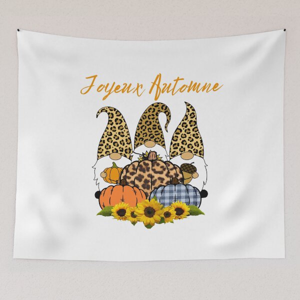Item preview, Sunflower Pumpkin Leopard Design Happy Autumn - Joyeux Automne designed and sold by HROC.