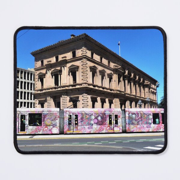 Item preview, Colourful Tram at Old Treasury Building designed and sold by Yolanda Caporn Art.