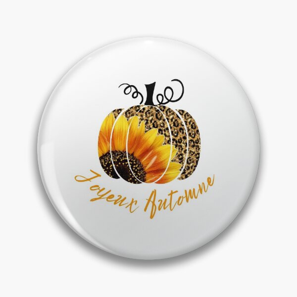Item preview, Sunflower Pumpkin Leopard Design Happy Fall - Joyeux Automne designed and sold by HROC.