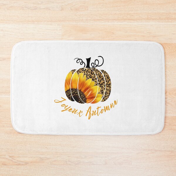 Item preview, Sunflower Pumpkin Leopard Design Happy Fall - Joyeux Automne designed and sold by HROC.