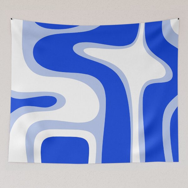 Item preview, Copacetic Retro Abstract Royal Blue Light Blue White designed and sold by kierkegaard.