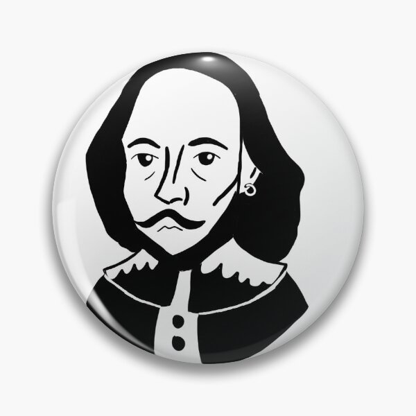 Item preview, Shakespeare caricature design designed and sold by BlueBoarCrafts.