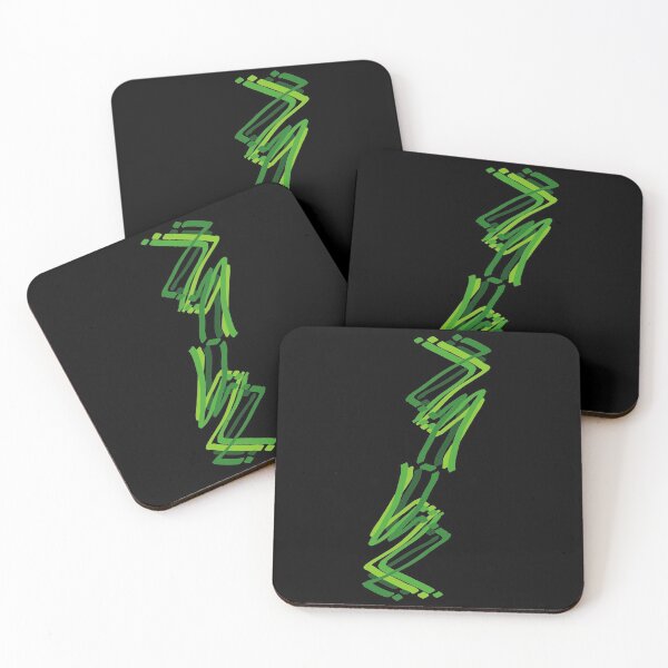 Item preview, Abstract Paint Strokes Green Zig Zag Pattern designed and sold by that5280lady.