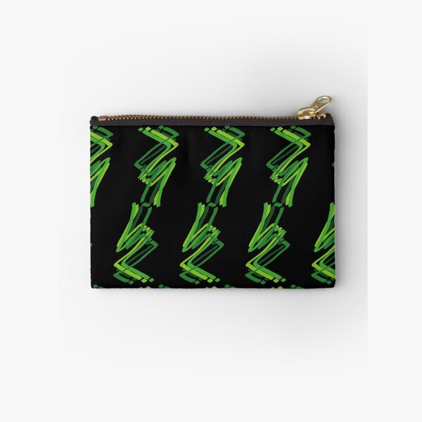 Item preview, Abstract Paint Strokes Green Zig Zag Pattern designed and sold by that5280lady.