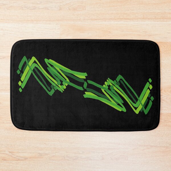 Item preview, Abstract Paint Strokes Green Zig Zag Pattern designed and sold by that5280lady.