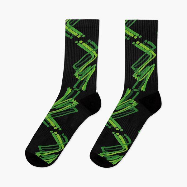 Item preview, Abstract Paint Strokes Green Zig Zag Pattern designed and sold by that5280lady.