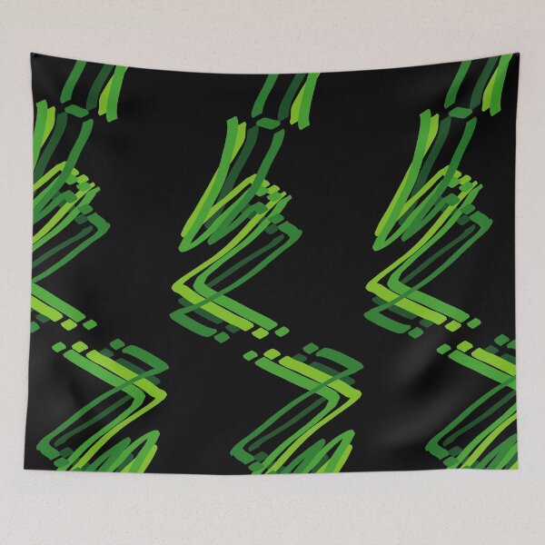 Item preview, Abstract Paint Strokes Green Zig Zag Pattern designed and sold by that5280lady.