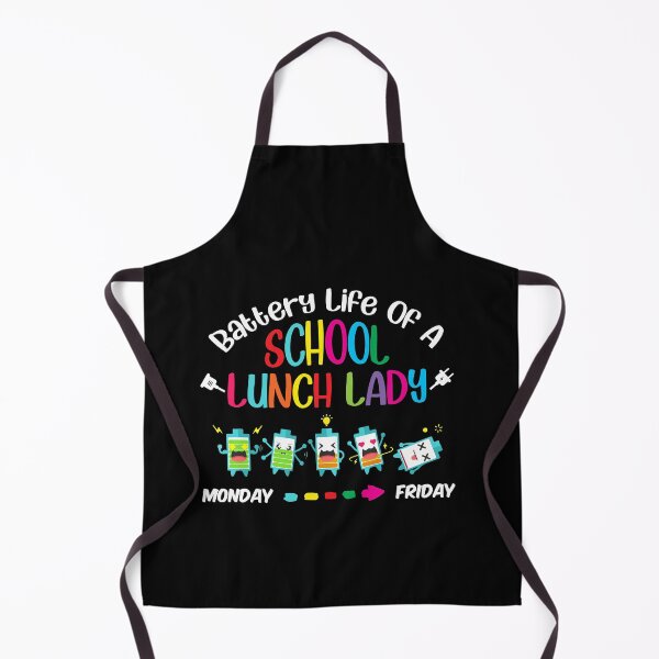 Artikelvorschau, Batterielebensdauer einer Lehrerin für das Mittagessen in der Cafeteria entworfen und verkauft von Dressed For Duty.