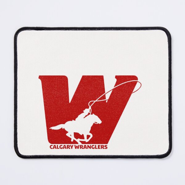 Artikelvorschau, Calgary Wranglers Western Hockey League (WHL) Vintage-Logo entworfen und verkauft von A Little Bit of Everything.
