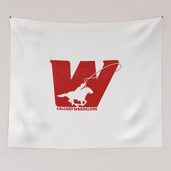 Artikelvorschau, Calgary Wranglers Western Hockey League (WHL) Vintage-Logo entworfen und verkauft von A Little Bit of Everything.
