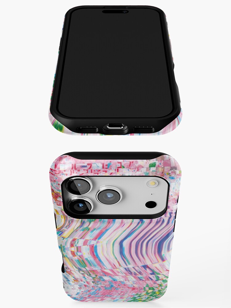 glitchy wobble 001 iPhone Case