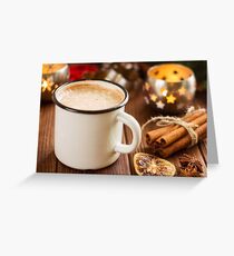 Cup of hot cocoa with mini marshmallows Greeting Card