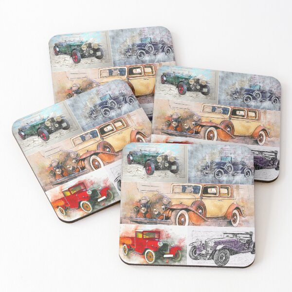 Item preview, Classic Vintage Cars Montage #4 designed and sold by Krispsm.