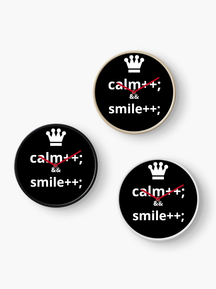 Thumbnail 3 of 4, Clock, Computer Geek Keep Calm And Smile More designed and sold by ComputerGeeksTs.