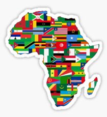 Africa Flags Map Sticker
