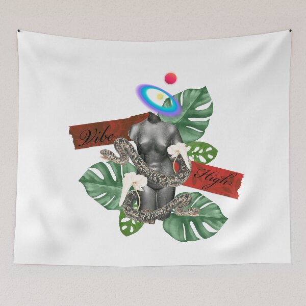 Item preview, Vibe high Greek  stone and nature with snakes and trippy flower designed and sold by VantaTheArtist.