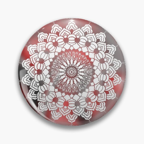 Artikelvorschau, Rotes und schwarzes Mandala-Design entworfen und verkauft von BlueBoarCrafts.