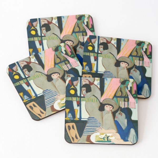 Item preview, Expressionist Painting Cafe (1928) by Ernst Ludwig Kirchner designed and sold by Designedbysm.