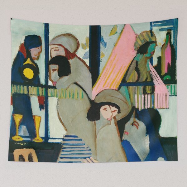 Item preview, Expressionist Painting Cafe (1928) by Ernst Ludwig Kirchner designed and sold by Designedbysm.