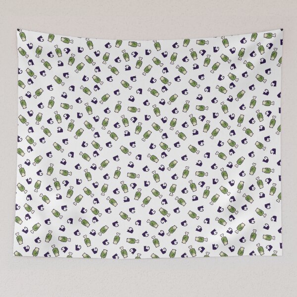 Item preview, Black cat and zombie pattern with halloween 2021 theme designed and sold by eusoullisa.