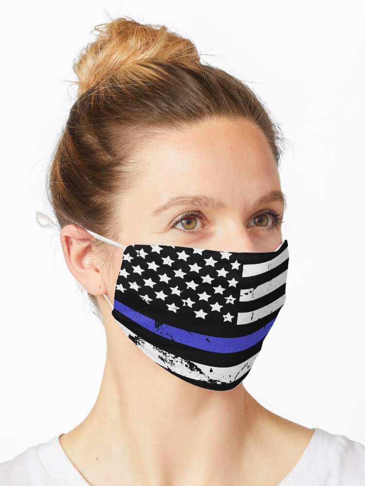 thin blue line flag mask