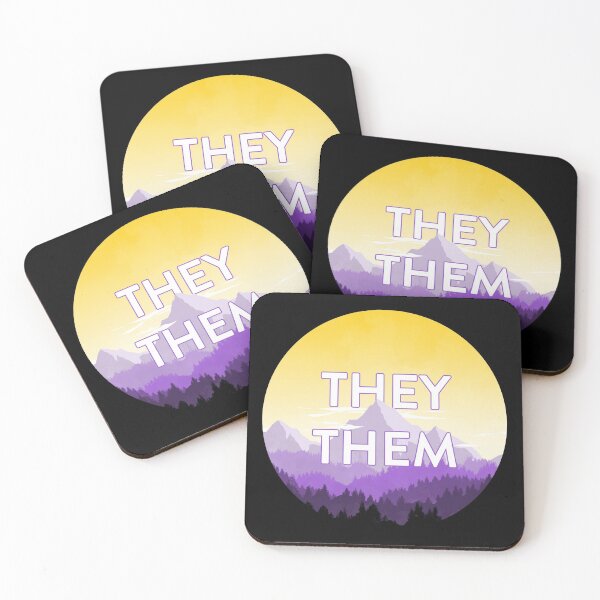 Item preview, They/Them Pronouns (Non-Binary Pride Flag Landscape) designed and sold by Albrithr.