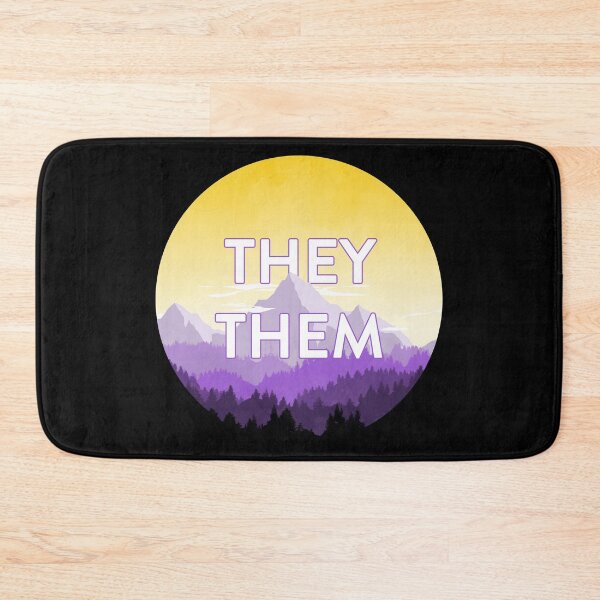 Item preview, They/Them Pronouns (Non-Binary Pride Flag Landscape) designed and sold by Albrithr.