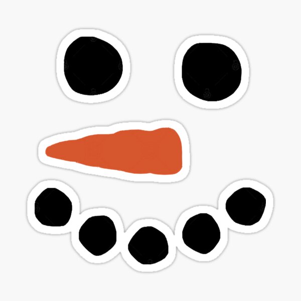 snowman-face-sticker-for-sale-by-paulvaylor-redbubble