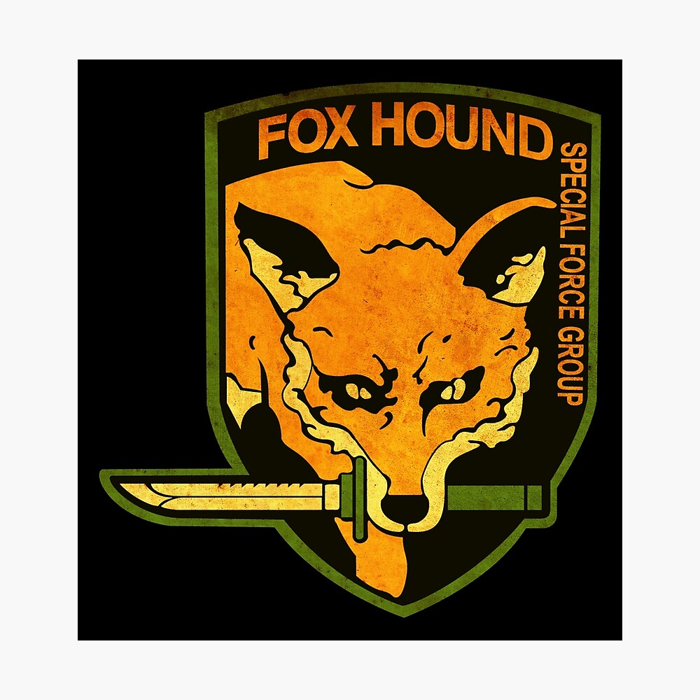 Metal Gear Solid Fox Hound Rust Logo Metal Print By Artlogo Redbubble