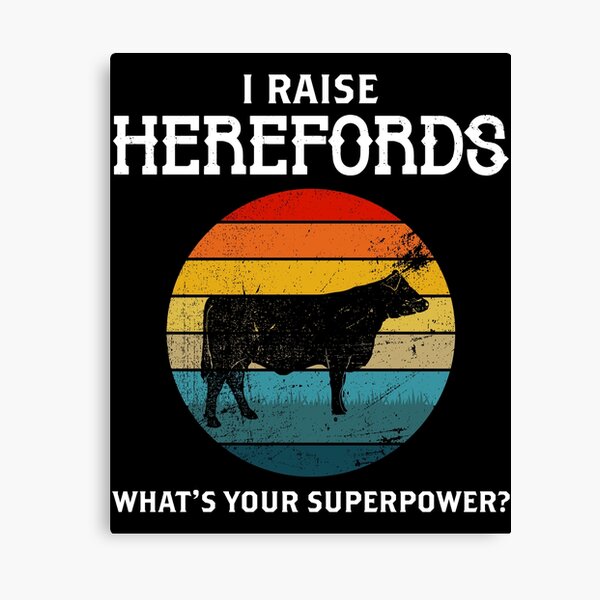 Item preview, Superpower Cow Farming Hereford Cattle Rancher print designed and sold by jakehughes2015.