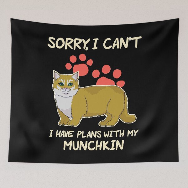 Item preview, Funny Pet Owner Plans With My Munchkin Cat print designed and sold by jakehughes2015.