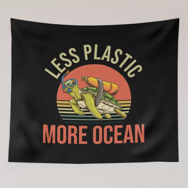 Item preview, Sea Awareness T-Shirt_ Less Plastic More Ocean designed and sold by ParwyMukan.
