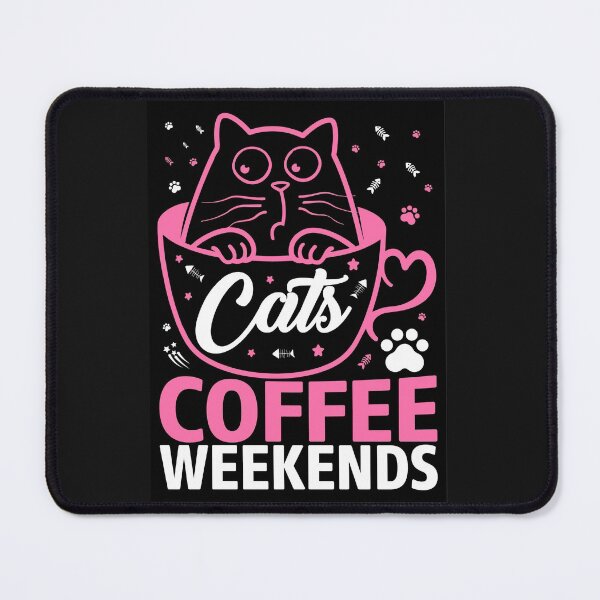 Item preview, Cats Coffee Weekends designed and sold by RosaleesPaperie.