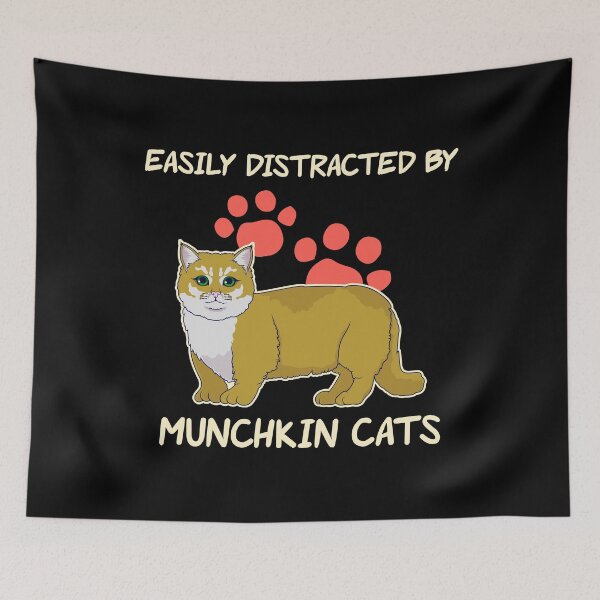 Item preview, Easily Distracted Pet Owner Munchkin Cat graphic designed and sold by jakehughes2015.
