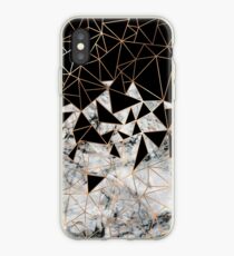 Marble polygon pattern iPhone Case