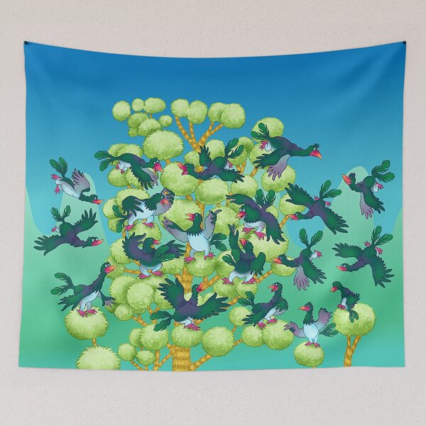 Item preview, Kereru Flock in a Tree designed and sold by Kererū Brewing.