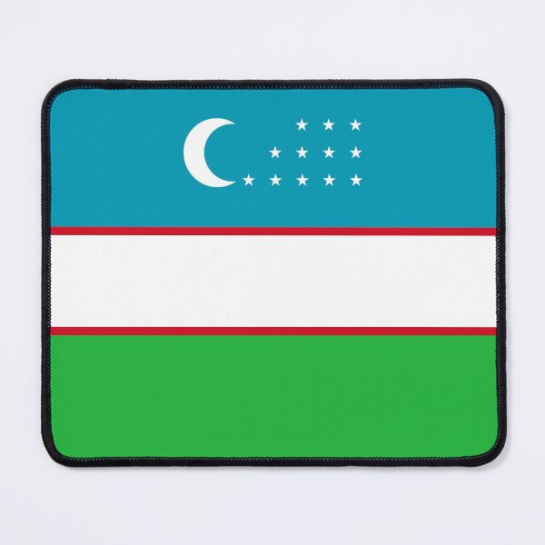Artikelvorschau, Usbekistan Flagge  entworfen und verkauft von flagshop.