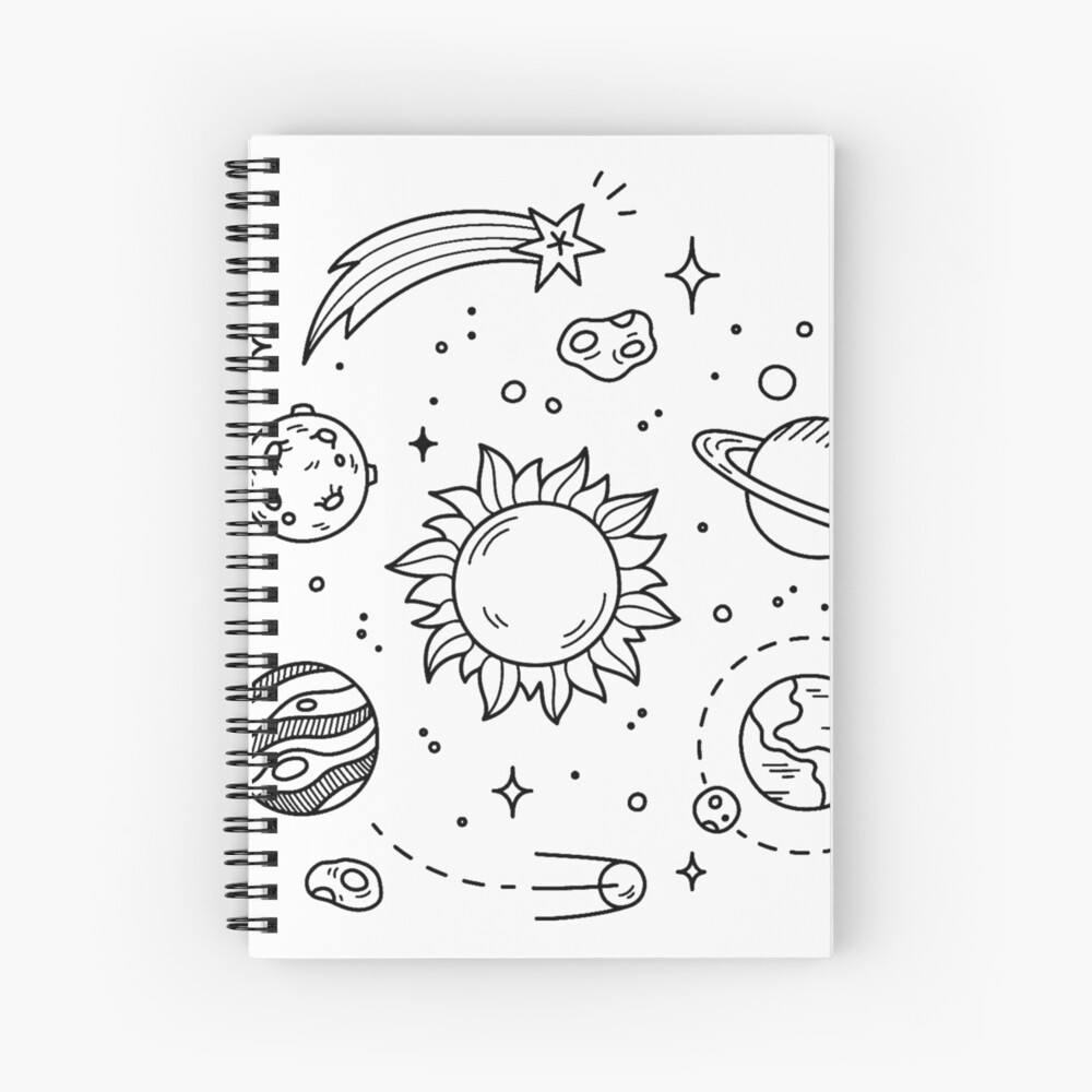 Cuaderno de espiral «Dibujo de Tumblr en el espacio» de GlennStevens |  Redbubble