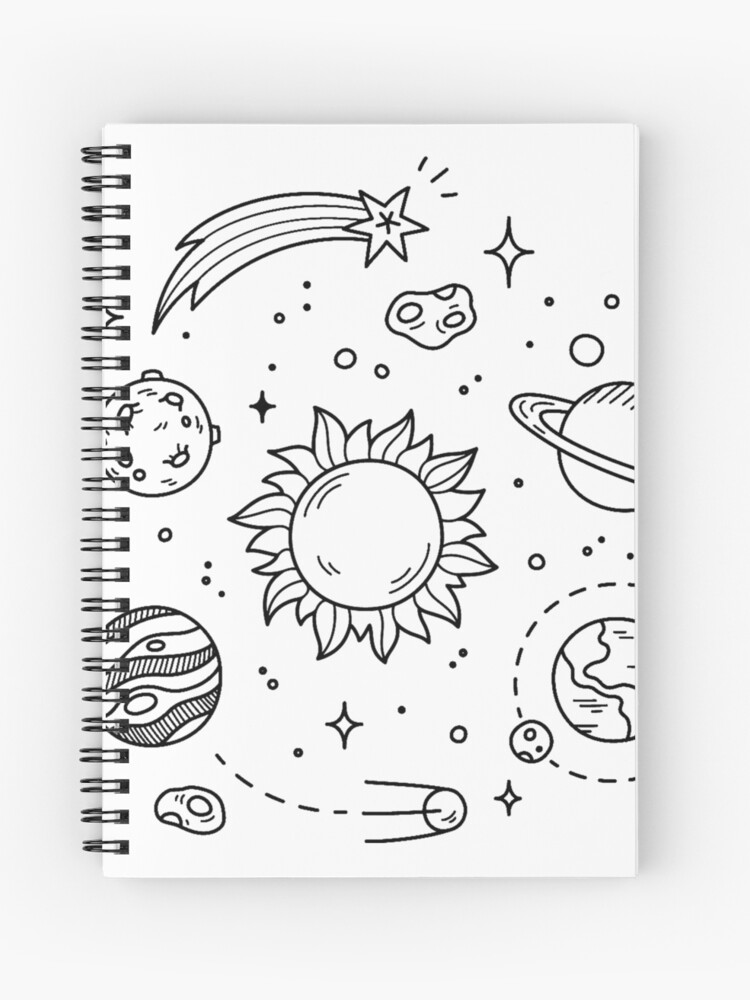 Cuaderno de espiral «Dibujo de Tumblr en el espacio» de GlennStevens |  Redbubble