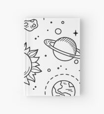 Cuaderno de tapa dura Dibujo de Tumblr en el espacio