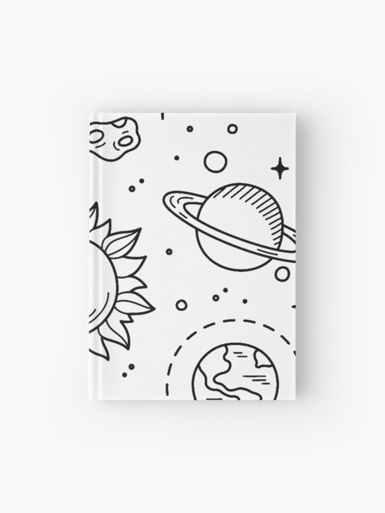 Cuaderno de tapa dura «Dibujo de Tumblr en el espacio» de GlennStevens |  Redbubble