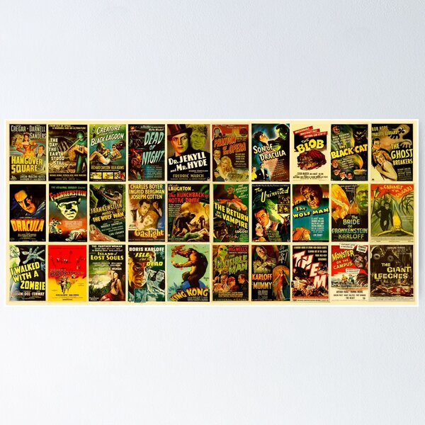 Item preview, Vintage Classic Horror Monster Movie Posters designed and sold by goodbai.